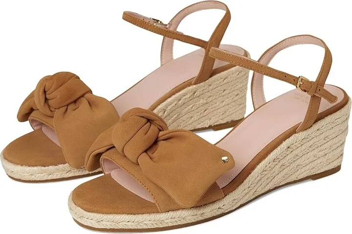 Kate Spade New York Leandra Espadrille Wedge Sandal Women's Wedge Shoes Bungalow : 6 M, Leather