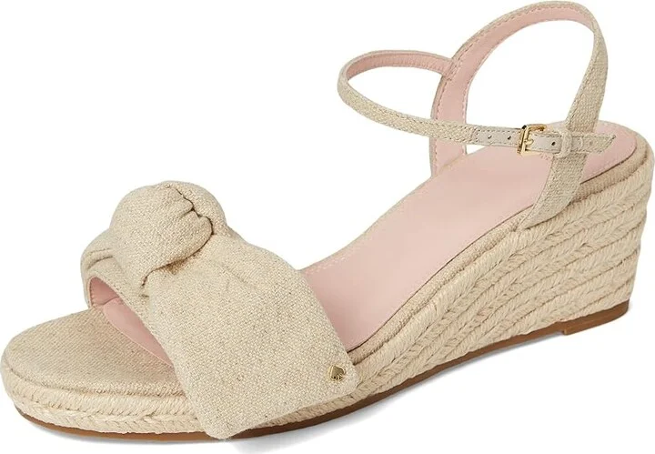 Kate Spade New York Leandra Espadrille Wedge Sandal Women's Wedge Shoes Natural : 5.5 M, Leather - Image 5