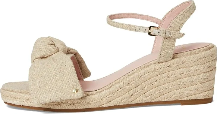 Kate Spade New York Leandra Espadrille Wedge Sandal Women's Wedge Shoes Natural : 5.5 M, Leather - Image 6