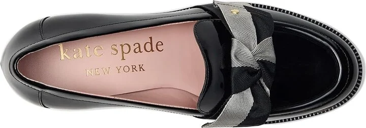 Kate Spade New York Leandra Heeled Loafer Women's Shoes Black : 7.5 M, Leather - Image 2