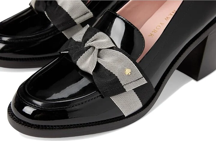 Kate Spade New York Leandra Heeled Loafer Women's Shoes Black : 7.5 M, Leather - Image 7