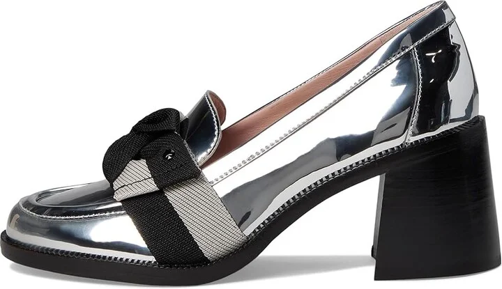 Kate Spade New York Leandra Heeled Loafer Women's Shoes Silver : 5.5 M, Leather - Image 6