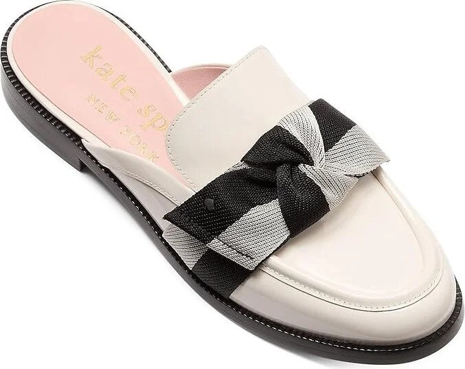 Kate Spade New York Leandra Mule Loafer Women's Flat Shoes Cream/ Black : 9.5 M, Leather - Image 5