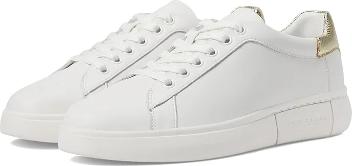 Kate Spade New York Lift Women's Shoes Optic White/Pale Gold : 6 M, Leather