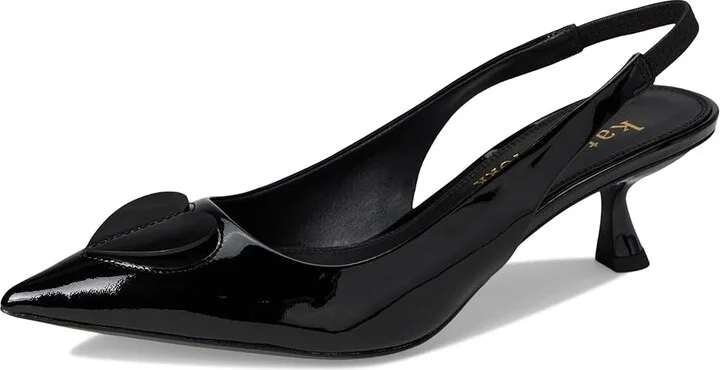 Kate Spade New York Lover Slingback Kitten Heel Women's Shoes Black : 6.5 M, Leather - Image 5