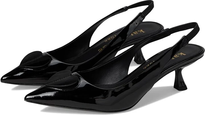 Kate Spade New York Lover Slingback Kitten Heel Women's Shoes Black : 6.5 M, Leather