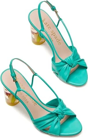 Kate Spade New York Mai Tai Heel Women's Sandals Clean Green : 7 M, Leather