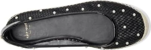 Kate Spade New York Pearl Fishnet Espadrille Ballet Flat Women's Shoes Black : 8.5 B - Medium, Synthetic - Image 2