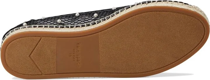 Kate Spade New York Pearl Fishnet Espadrille Ballet Flat Women's Shoes Black : 8.5 B - Medium, Synthetic - Image 3