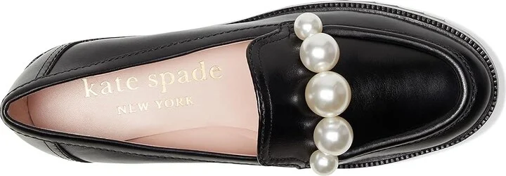 Kate Spade New York Posh Pearl Loafer Women's Shoes Black : 10 M, Leather - Image 2