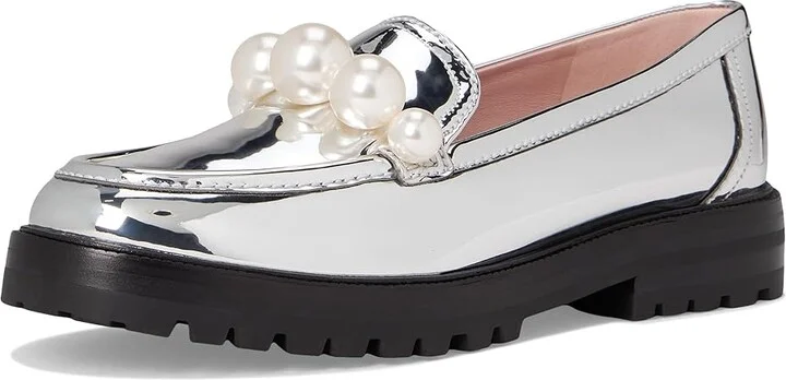 Kate Spade New York Posh Pearl Loafer Women's Shoes Silver : 9.5 M, Leather - Image 5