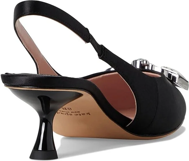 Kate Spade New York Renata Sling High Women's Heels Black : 7.5 M, Leather - Image 4