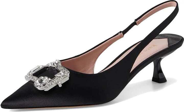 Kate Spade New York Renata Sling High Women's Heels Black : 7.5 M, Leather - Image 5