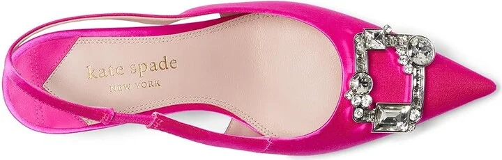 Kate Spade New York Renata Sling High Women's Heels Black : 7.5 M, Leather - Image 8