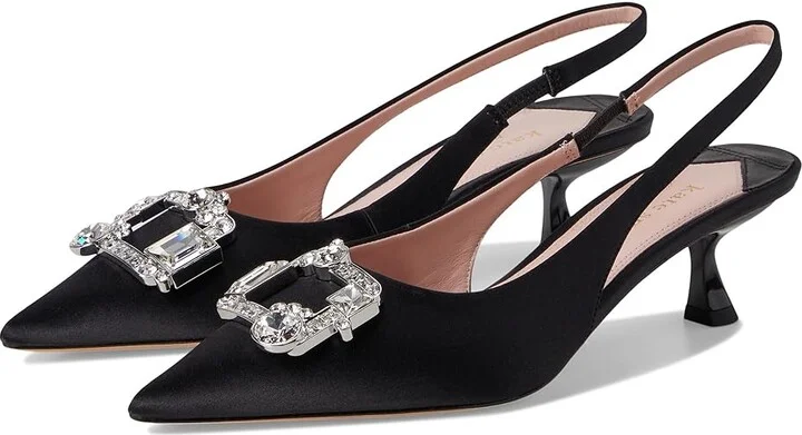 Kate Spade New York Renata Sling High Women's Heels Black : 7.5 M, Leather