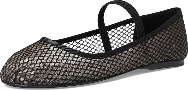 Kate Spade New York Riley Mesh Mary Jane Ballet Flats Women's Cold Weather Boots Black : 9 M, Leather - Image 5