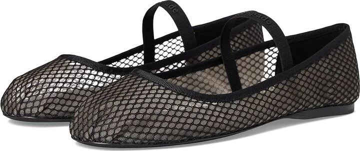 Kate Spade New York Riley Mesh Mary Jane Ballet Flats Women's Cold Weather Boots Black : 9 M, Leather