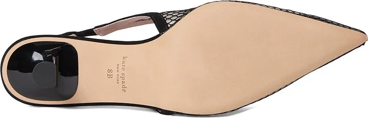 Kate Spade New York Riley Mesh Slingback Kitten Heel Women's Cold Weather Boots Black : 7 M, Leather - Image 3