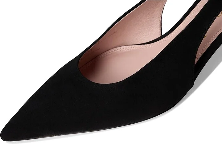 Kate Spade New York Riley Slingback Kitten Heel Women's Shoes Black : 9.5 M, Leather/Suede - Image 7
