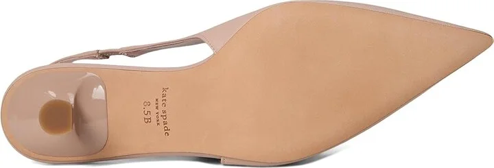 Kate Spade New York Riley Slingback Kitten Heel Women's Shoes Pale Vellum : 8.5 M, Leather/Suede - Image 3