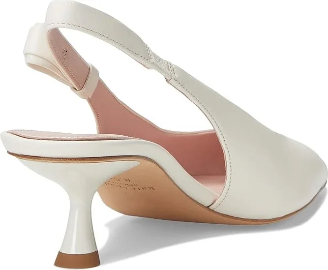 Kate Spade New York Riley Slingback Kitten Heel Women's Shoes Pale Vellum : 8.5 M, Leather/Suede - Image 10