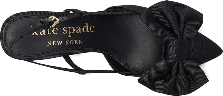 Kate Spade New York Rue Slingback Mid Heel Women's Cold Weather Boots Black : 9.5 M, Leather - Image 2