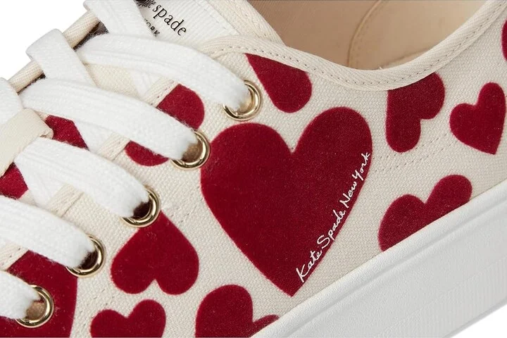 Kate Spade New York Serve Lace Up Sneakers Women's Cold Weather Boots Red : 6 M, Canvas - Image 7