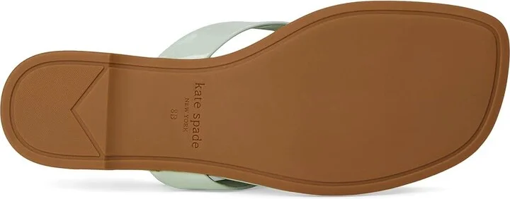 Kate Spade New York Spade Flower Flip Flop Sandal Women's Wedge Shoes Pistachio Ice : 7.5 M, Leather - Image 3