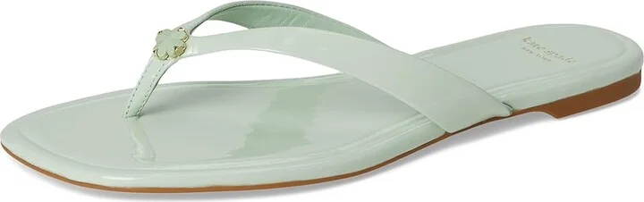 Kate Spade New York Spade Flower Flip Flop Sandal Women's Wedge Shoes Pistachio Ice : 7.5 M, Leather - Image 5