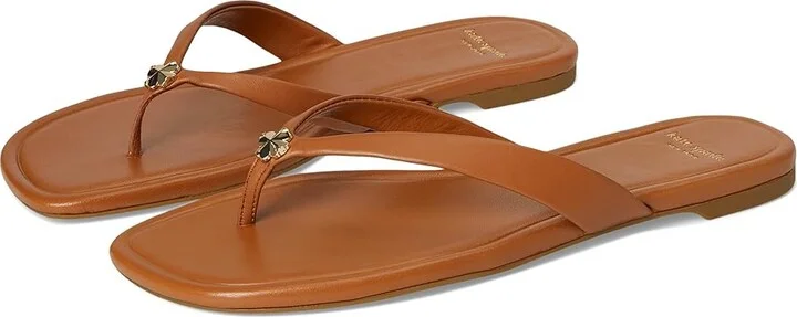 Kate Spade New York Spade Flower Flip Flop Sandal Women's Wedge Shoes Saddle : 11 M, Leather