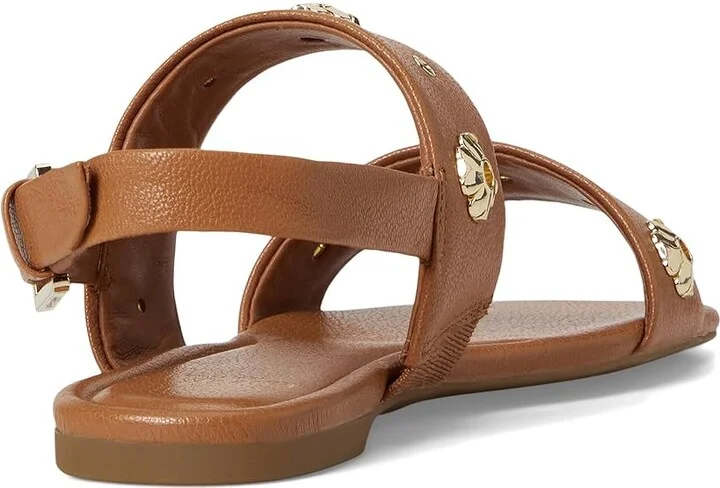 Kate Spade New York Spade Flower Stud Pebbled Leather Flat Sandals Women's Wedge Shoes Saddle : 10 B - Medium - Image 4