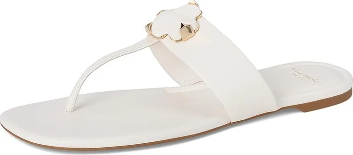 Kate Spade New York Spade Flower Thong Sandal Women's Wedge Shoes Black : 9 M, Leather - Image 11