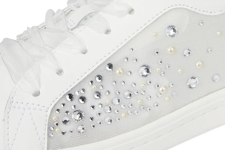 Kate Spade New York Tori Crystals Lace Up Sneakers Women's Cold Weather Boots True White : 7.5 M, Leather - Image 7