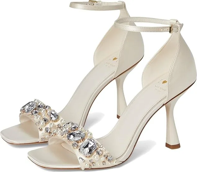 Kate Spade New York Treasure Women's Sandals True White : 10 M, Leather