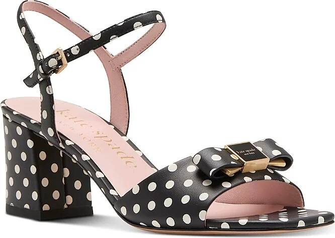 kate spade new york Women's Bowdie Mid Heel Sandals