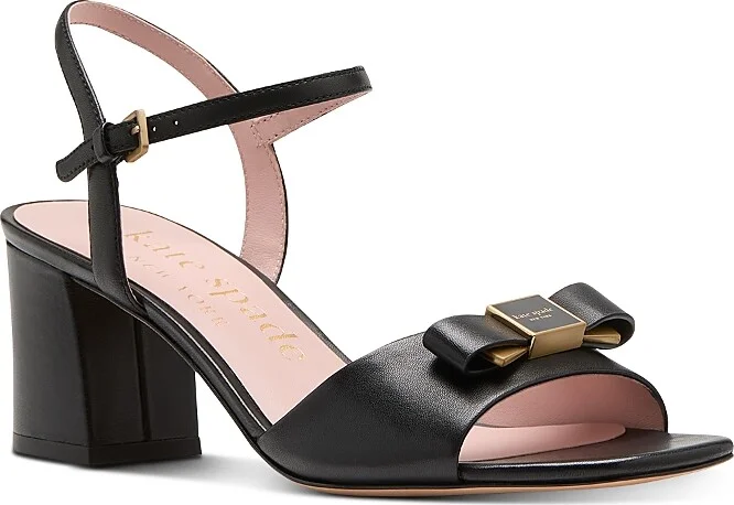 kate spade new york Women's Bowdie Mid Heel Sandals