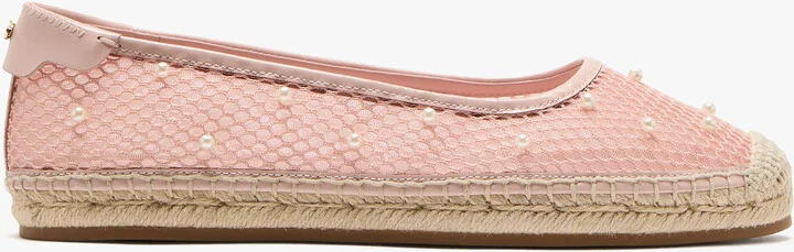 Kate Spade Pearl Fishnet Espadrille Ballet Flats