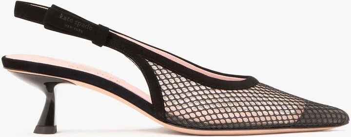 Kate Spade Riley Mesh Slingback Kitten Heel Pumps