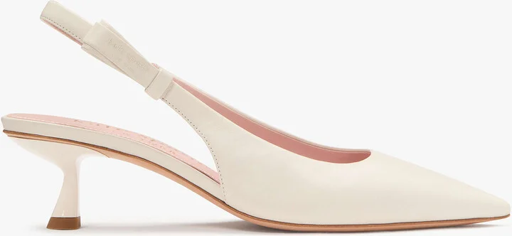 Kate Spade Riley Slingback Smooth Leather Kitten Heel