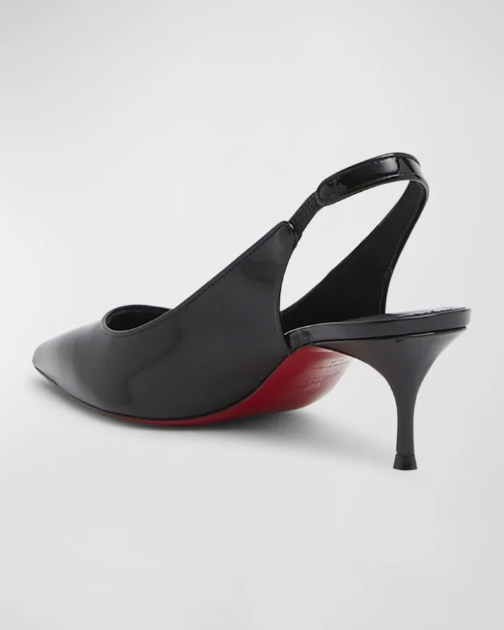 Kate Sporty Patent Slingback Pumps - Image 3