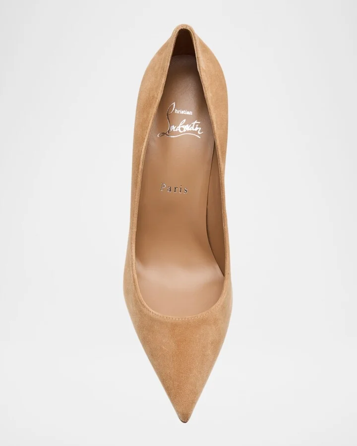 Kate Suede Red Sole Classic Pumps - Image 6