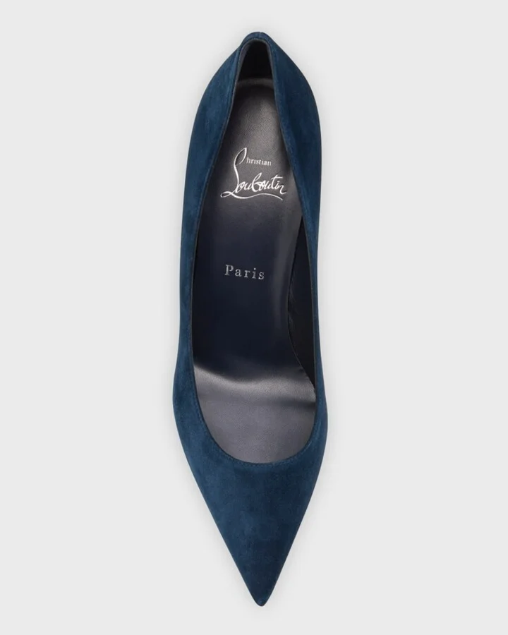 Kate Suede Red Sole Classic Pumps - Image 8