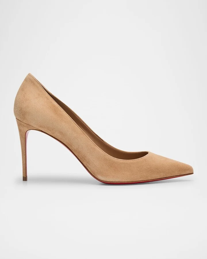 Kate Suede Red Sole Classic Pumps