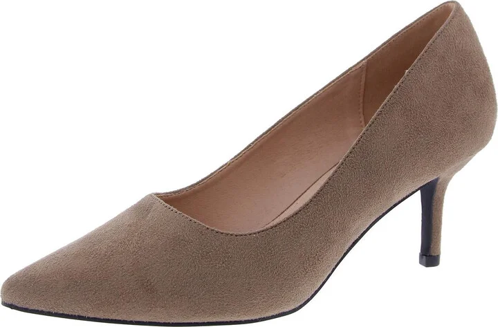 Kate Womens Vegan Leather Slip On Pumps
