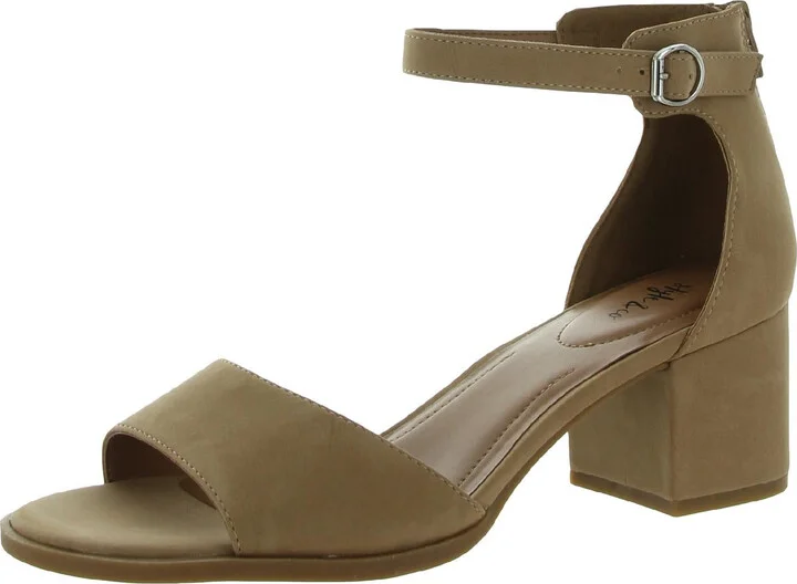 Katerina Womens Ankle Strap Slide On Heel Sandals