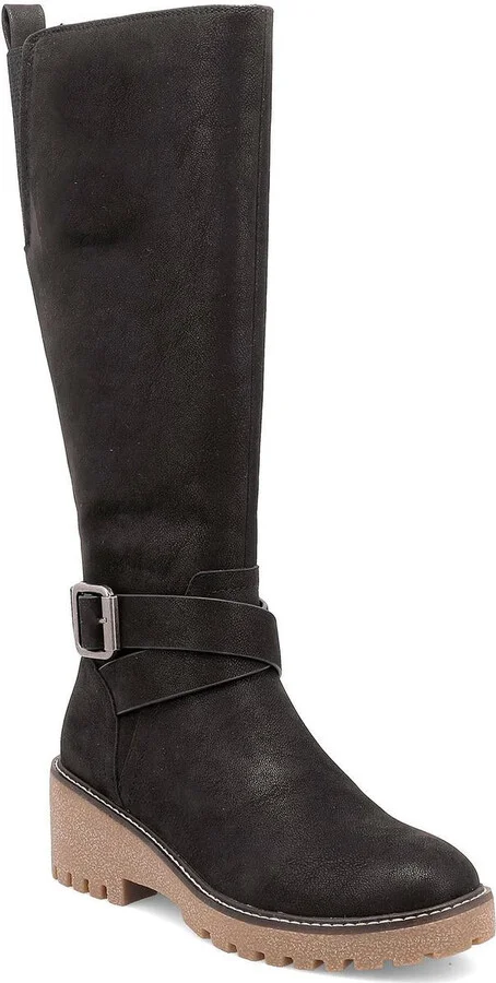 Kathleen Womens Zipper Man Made Knee-High Boots