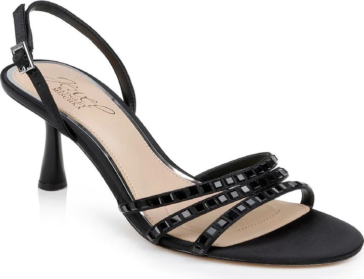 KATHRYN Womens Adjustable Faux Suede Slingback Heels
