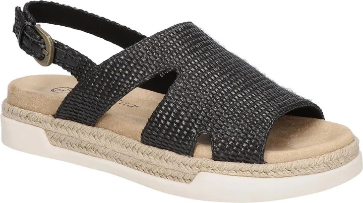Kato Womens Woven Open Toe Slingback Sandals