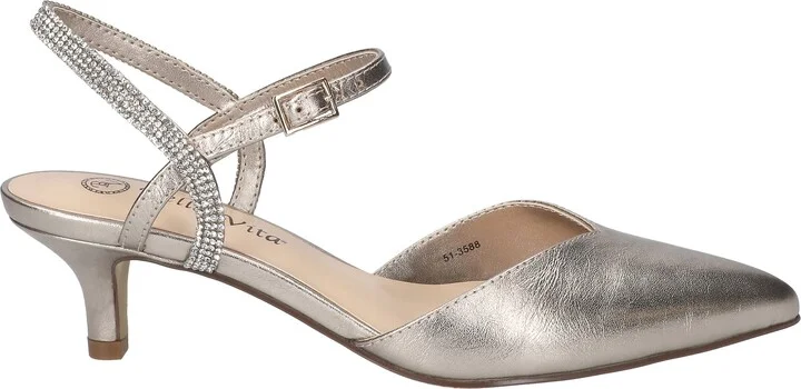 Katriana Crystal Strap Kitten Heel Pump - Image 2