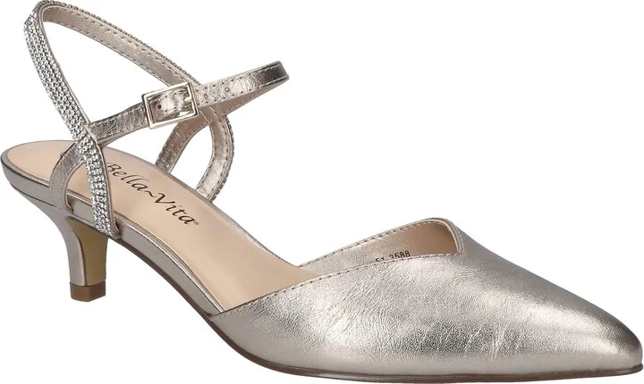 Katriana Crystal Strap Kitten Heel Pump